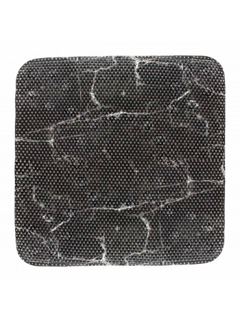 Arino Килимок для ванної кімнати нековзний з присосками, 53*53 см, чорний мармур