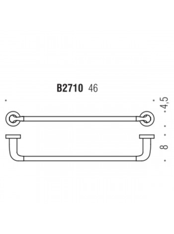 Colombo B2710 Basic Вішалка одинарна 46см хром