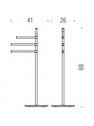 Colombo B9815 Planets Стійка з трьомаВішалками для рушників хром