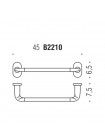 Colombo B2210 BartВішалка одинарна 45см хром