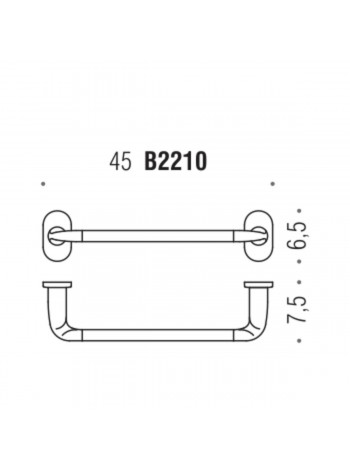Colombo B2210 BartВішалка одинарна 45см хром