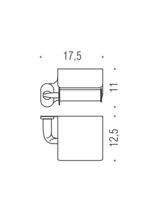 Паперотримач з кришкою хром Colombo B2291 Bart