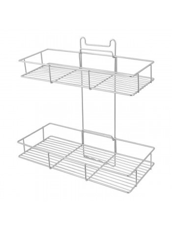 Поличка розбiрна подвійна 40x15x27 хром