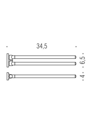 Вішалка подвійна 34,5 см хром Colombo B2212 Bart