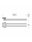 Colombo B2813 LandВішалка подвійна 34,5 см хром