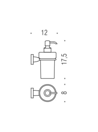 Colombo B9332 Basic Дозатор рідкого мила підвісний скло/хром