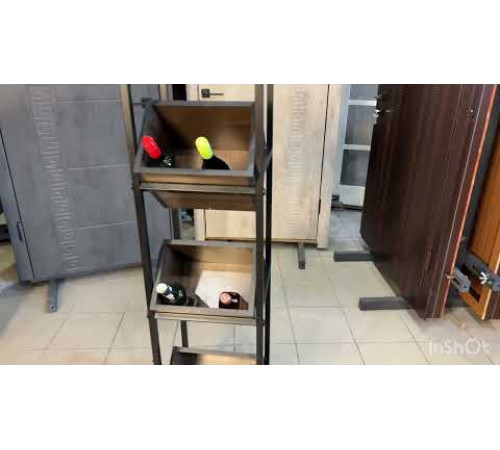 Стеллаж для напитков JW0237 - 130×36×30 см, 3 полки