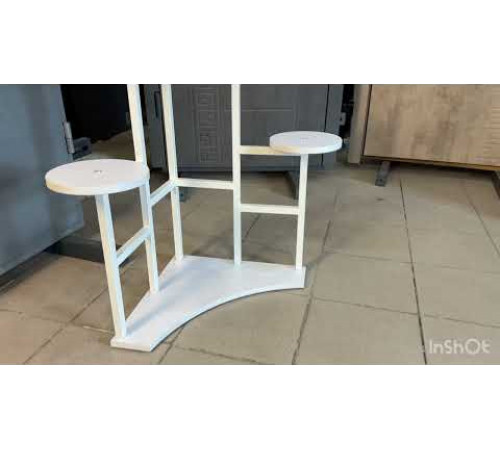 Угловая подставка для цветов 6-ярусная MSM из ДСП и металла, коричневая