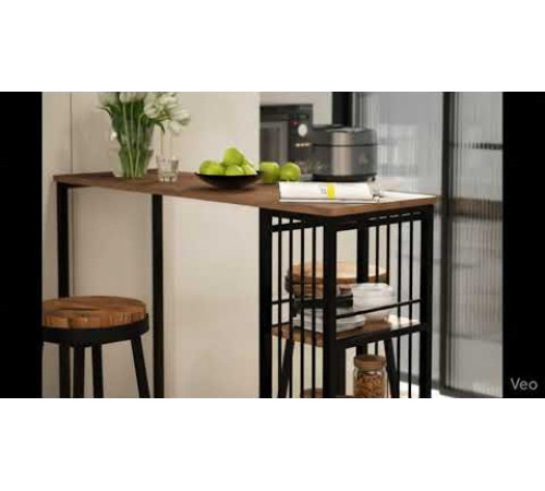 Барный стол HOMCOM с 3 полками