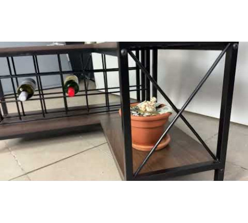 Угловой барный барный для хранения алкогольных напитков и бокалов