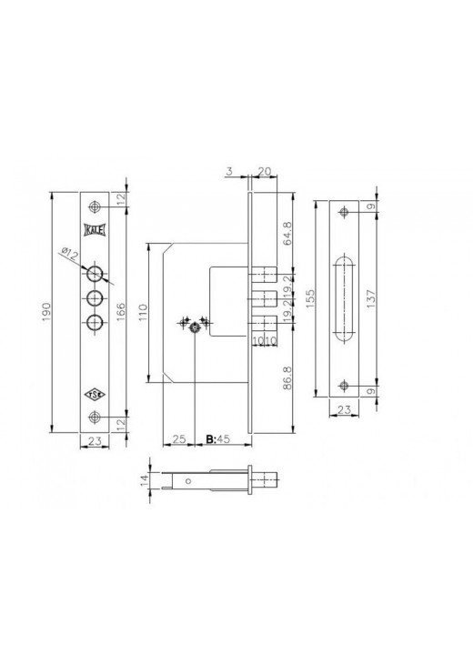Механізм замка CLASS 189 3M Механізм замка CLASS 189 3M