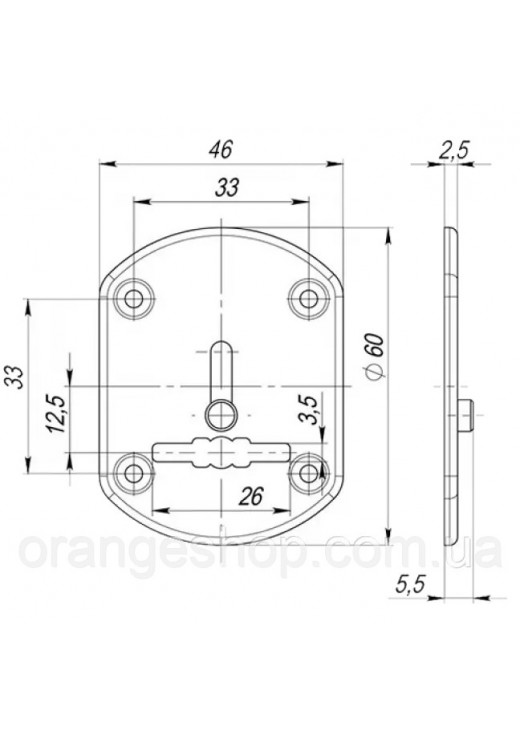 Накладка сувальдная KEDR T917 AB