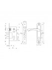 Комплект замка KEDR 1023-M60 (BS40*60 ММ) NI