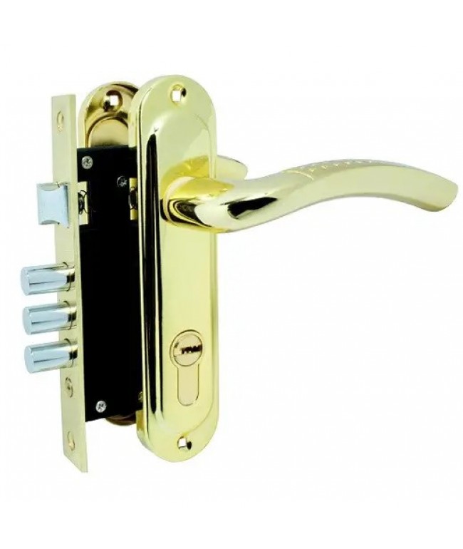 Замок KEDR врізний з ручками 1026 GM/G