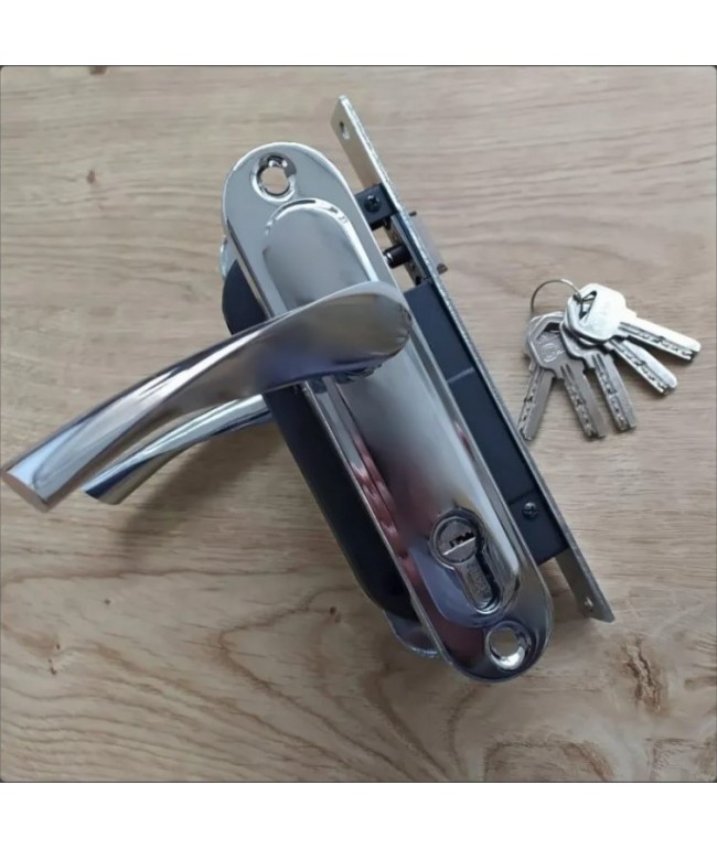 Замок врізний з ручками CLASS 1523-M60 CP хром