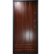 Вхідні двері MSM Вулкан Walnut Style  з МДФ та металу 2050х860мм ліві Горіх темний