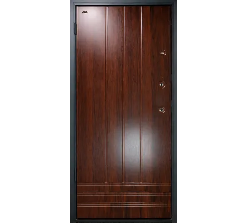 Входная дверь MSM Вулкан Walnut Style из МДФ и металла 2050х860мм левые Орех темный