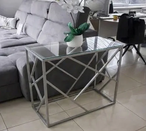 Консоль CF-3 прозрачное серебро Vetro MSMLOFT