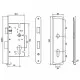 Замок врізний KEDR з ручками 7255-2
