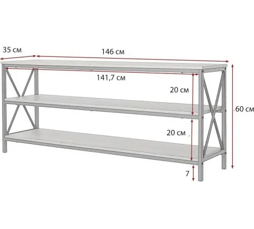 Медиаконсоль “Loft Vision XL” до 60″ - MSMLOFT