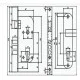 Комплект врізного замка KEDR 1523-M60-G з ручками та лазерним ключем