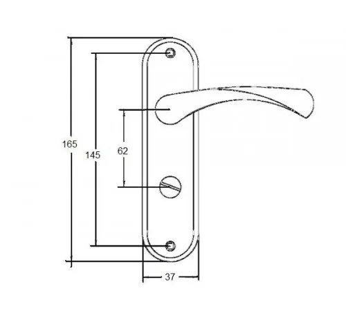 Ручки на планці KEDR 62.323-AL WC SN/CP