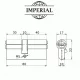 Циліндровий механізм Imperial ZC 80 мм PB 35x45 ключ/ключ
