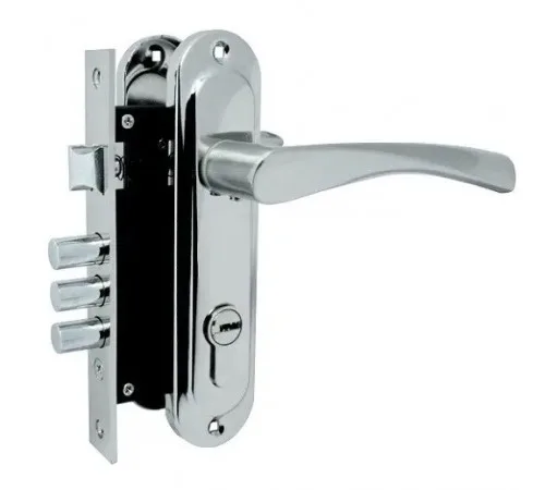 Комплект замка KEDR 1023-M60 (BS40*60 мм) NI з ручками та серцевиною