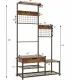 Вішалка 4-в-1 з ящиком для зберігання, лавкою для батьків та дітей у передпокої