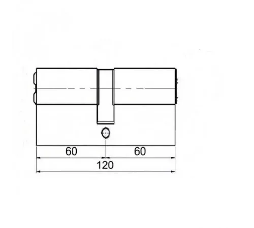 Циліндр KEDR BRASS M120 ZCN (60*60) brass key