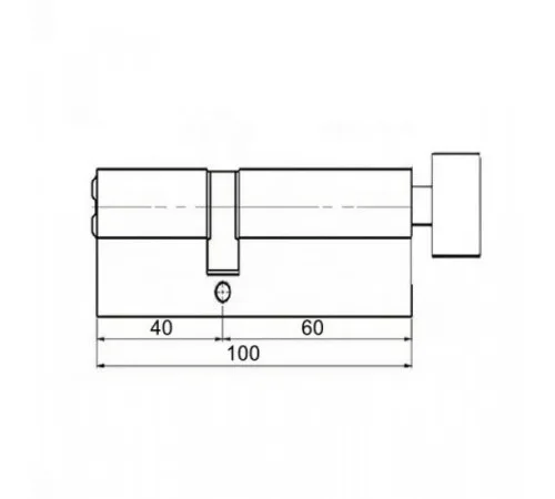 Циліндр KEDR BRASS M100 ZCN (40*60T) brass key