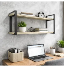 Полка Айсберг 120 черный/белый MSMLOFT