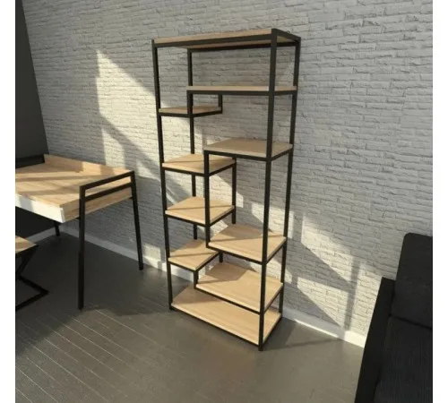 Loft стелаж для офісу з дсп та металу — 170×70×32 см