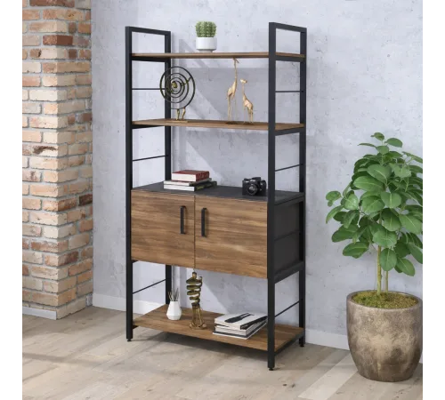 Стелаж L‑155 з дверцятами — 70×155×37.5 см