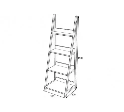 Офісний стелаж leober у стилі Loft — 52×40×150 см