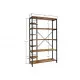 Стеллаж Roan Etagere – 5 больших + 4 секторных полки, 173,5×100×34 см.