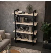 Стеллаж Loft на 4 полочки (1370х900х400) для дома и офиса