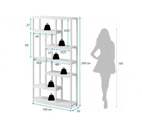 Стеллаж Chappa Etagere 2 – 200×100×30 см