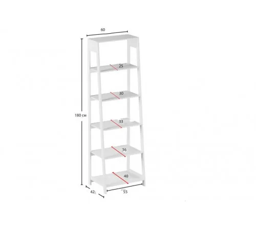 Стелаж Arjet 5-ярусний — 180×60×42 см