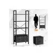 Стелаж Amilyn Etagere — 5 ярусів + 2 ящика, 150×50×28 см