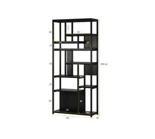 Стелаж 8-ярусний Etagere 8 — висота 180 см, ширина 80 см