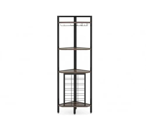 Угловой стеллаж 4-уровневый с подставкой для стаканов – 160×40×40 см.