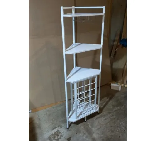 Угловой стеллаж 4-уровневый с подставкой для стаканов – 160×40×40 см.