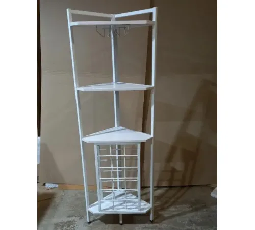 Угловой стеллаж 4-уровневый с подставкой для стаканов – 160×40×40 см.