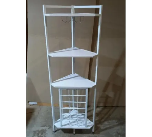 Угловой стеллаж 4-уровневый с подставкой для стаканов – 160×40×40 см.