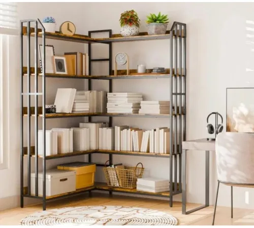 Стеллаж PLANT L-образный — открытый LOFT-стеллаж для дома.