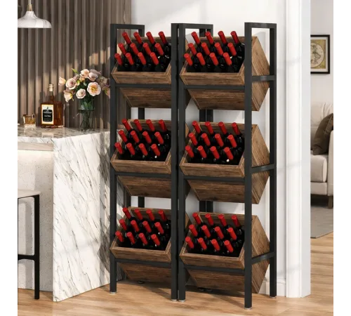 Стелаж "Барель"  для напоїв  — 130×36×30 см, 3 полиці