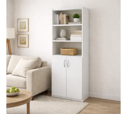Стелаж Амфора — фасад з дверцятами та відкриті полиці, 180×60×32 см