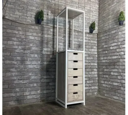 Стелаж з шухлядами 200×45×50 см — функціональний LOFT-стелаж