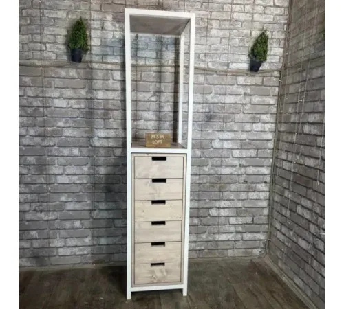 Стелаж з шухлядами 200×45×50 см — функціональний LOFT-стелаж